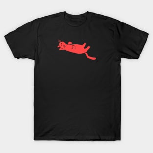 Red Cat Sleeping T-Shirt